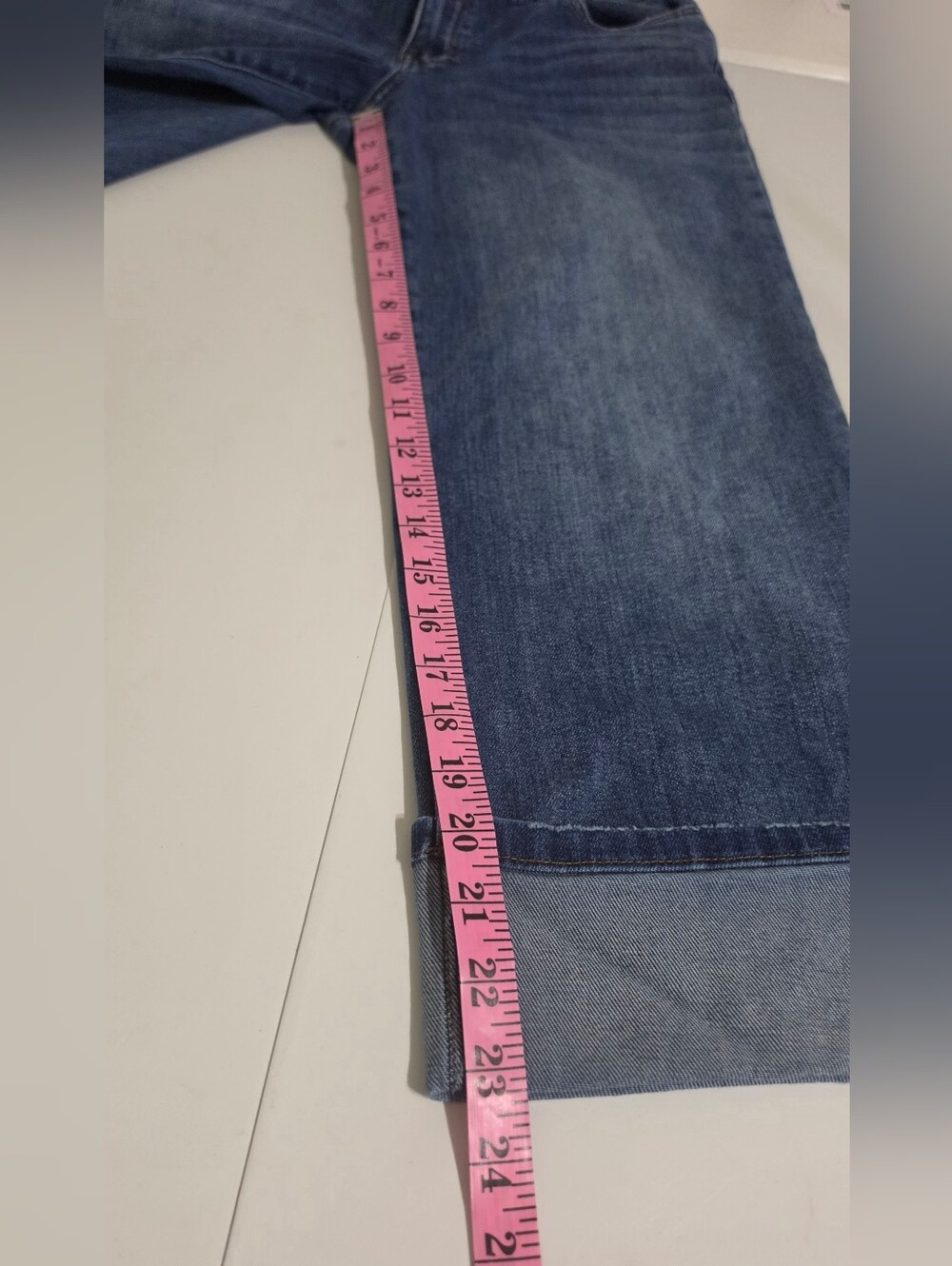 KUT From The Kloth Charlotte Jeans 8 Petite Wide Leg Cuffed Crop High Rise Denim - Picture 11 of 12